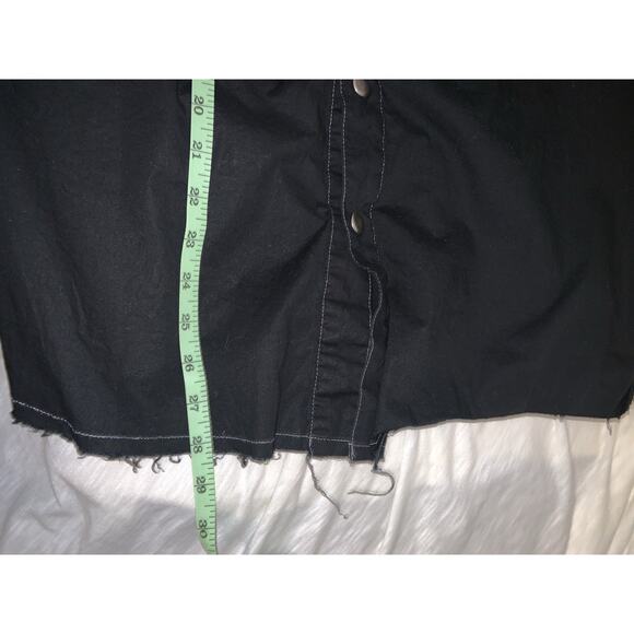 Morbid Thread Men’s Large Vintage 90s Y2K Black Snap Button Shirt Goth Punk Vamp - Picture 7 of 7